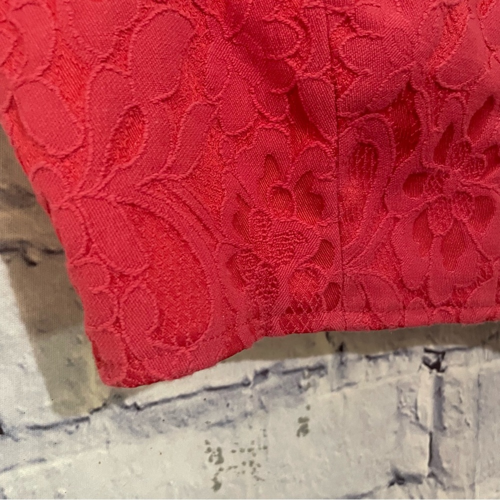 Free People Fiona Jacquard Lace Ruffled Smocked Crop Corset Top Pink 4 - Picture 8 of 14